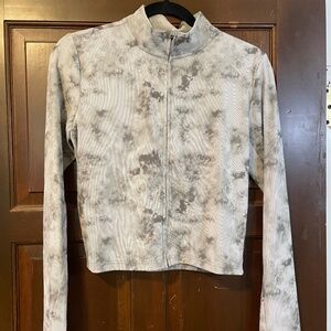 Long sleeve crop zip Athleisure Top
